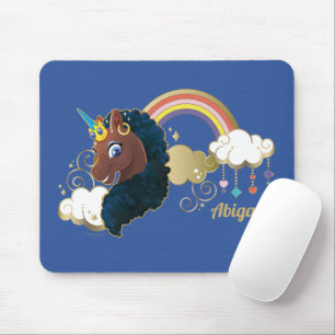Magical the Unicorn Rainbow & Clouds Design Mouse Pad