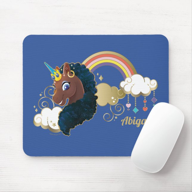 Magical the Unicorn Rainbow & Clouds Design Mouse Pad (With Mouse)