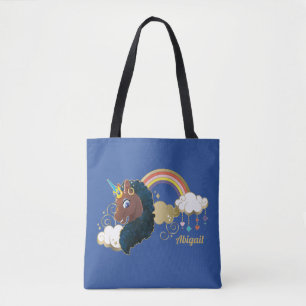 Magical the Unicorn Rainbow & Clouds Design Tote Bag