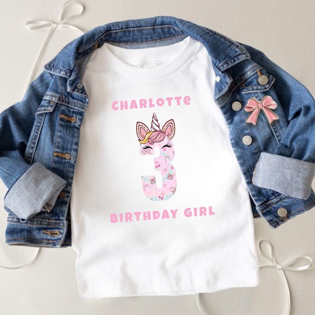 Magical Tie Dye Unicorn Coquette Bow T-Shirt (Creator Uploaded)