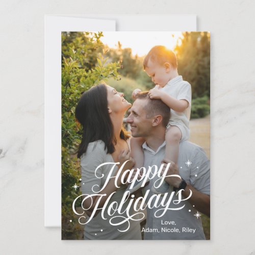 Magical Time Happy Holidays Editable Color Card