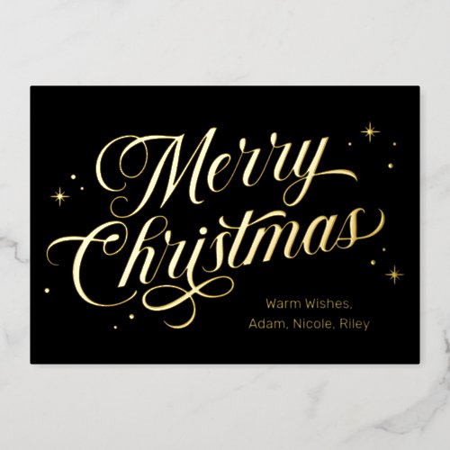 Magical Time Merry Christmas Foil Holiday Card