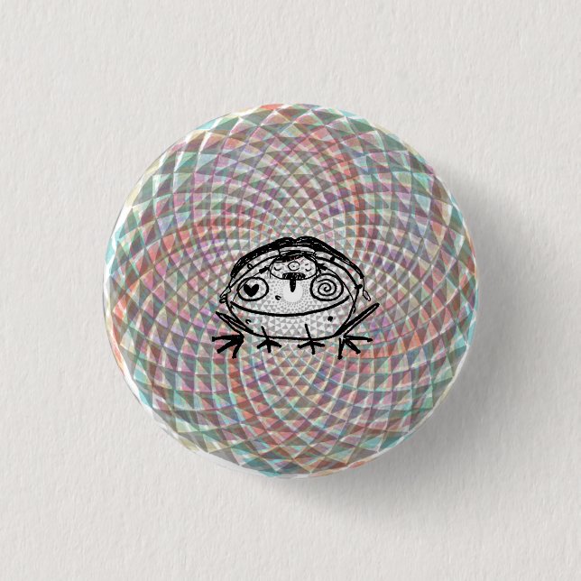 magical toad medicine ride pinback button (Front)