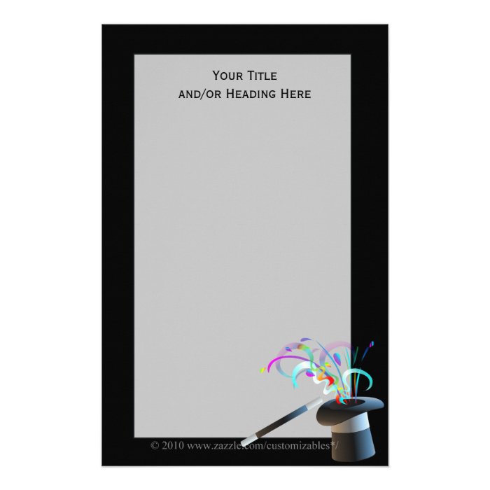 Magical Top Hat Stationery