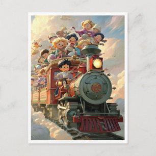 Magical Toy Train. Postcard