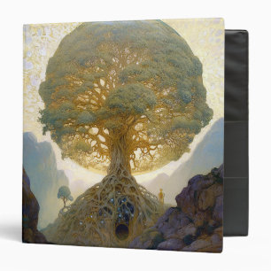 Magical Tree Of Life Surreal Nature Art 3 Ring Binder