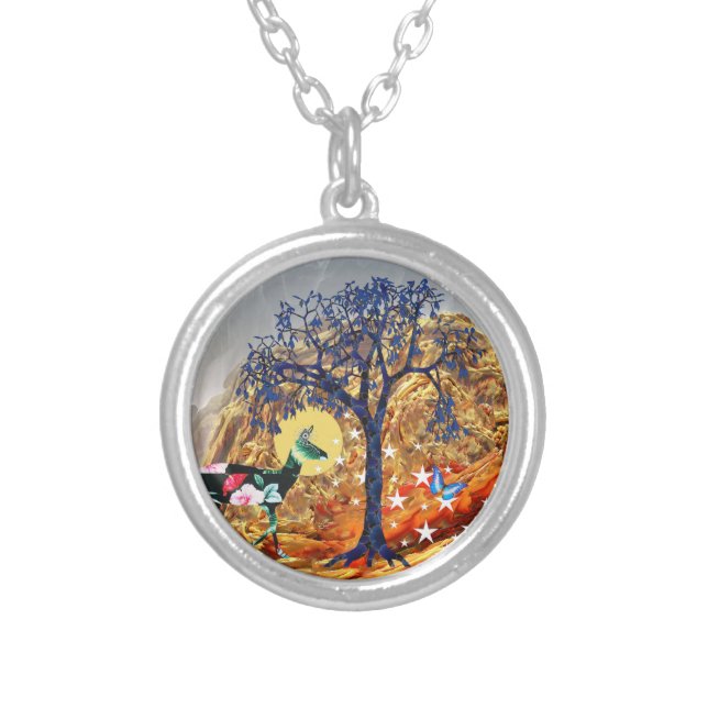 Magical Tree Silver Plated Necklace (Front)