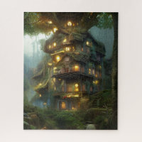 Magical Treehouse Colony  Jigsaw Puzzle