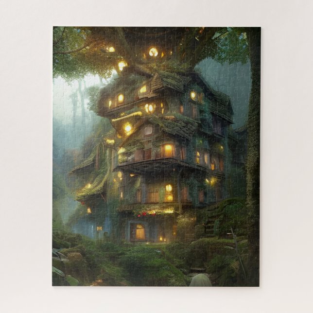 Magical Treehouse Colony  Jigsaw Puzzle (Vertical)