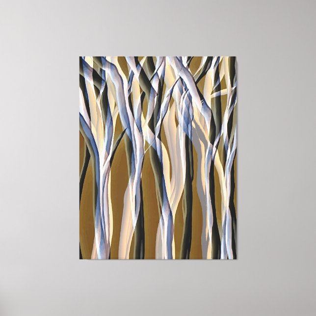 Magical Trees Forest Nature Abstract Original Art Canvas Print (Front)