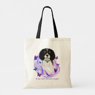 Magical Tri Color Cavalier King Charles Spaniel Tote Bag