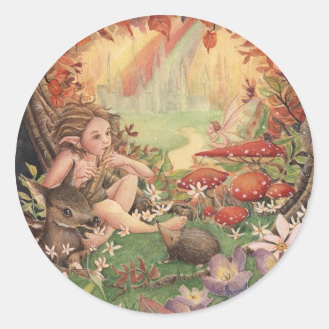 Magical Tunes Classic Round Sticker (Front)
