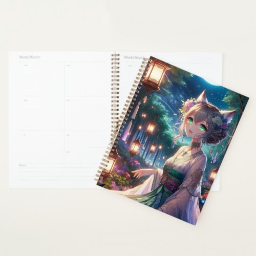 Magical Twilight Forest Anime Catgirl Weekly Planner