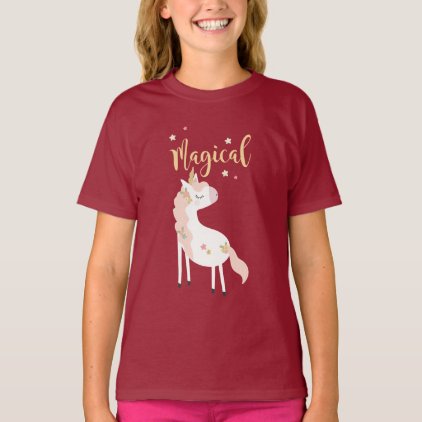 Magical Typography Pretty Unicorn T-Shirt
