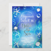 Magical Under The Sea Dark Blue Sweet 16 Birthday