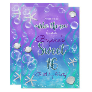 Under The Sea Sweet 16 Invitations 8