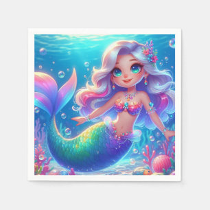  Magical Undersea Princess Mermaid Napkins