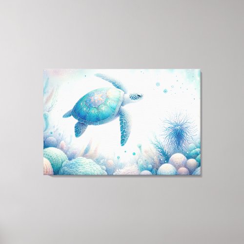 Magical Underwater Sea Turtle Print