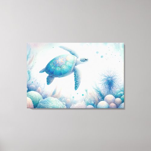 Magical Underwater Sea Turtle Print