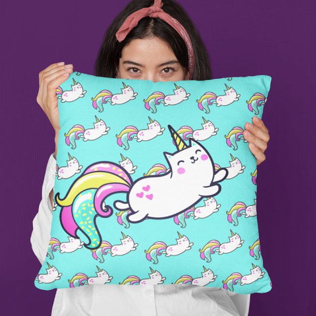 Magical unicat pattern  - throw pillow (Creator Uploaded)
