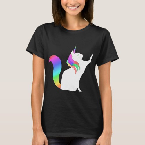 Magical Unicat Unicorn Cat Kitten Rainbow T_Shirt