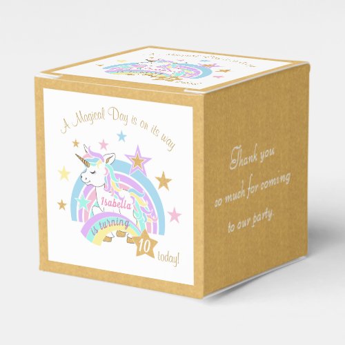 Magical Unicorn 00th Birthday Favor Boxes