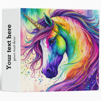 Magical Unicorn 3 ring binder