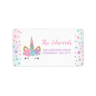 Magical Unicorn Address Labels Unicorn Party