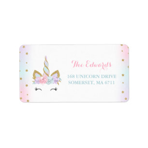 Magical Unicorn Address Labels Unicorn Party