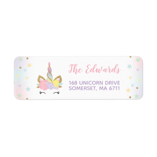 magical unicorn address labels unicorn party zazzlecom