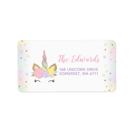Magical Unicorn Address Labels Unicorn Party