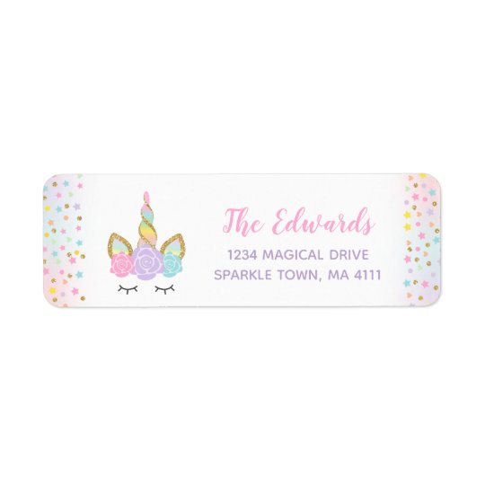 Magical Unicorn Address Labels Unicorn Party