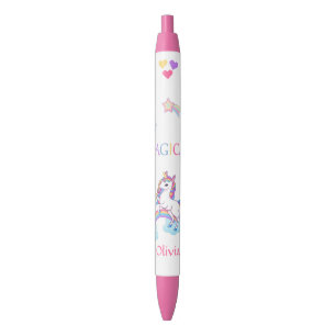 Magical Unicorn And Rainbow Personalized Pen