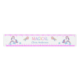 Magical Unicorn And Rainbow Personalized Purple   Ruler