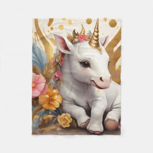 Magical Unicorn Artistry Fleece Blanket