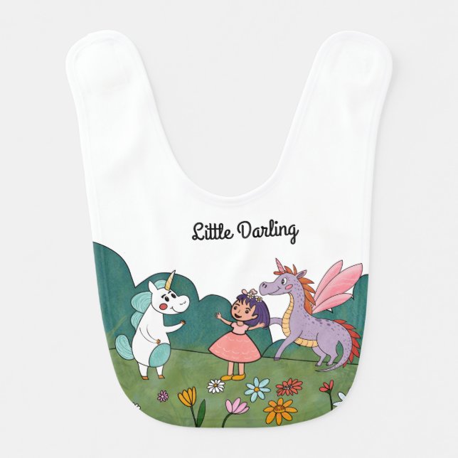 Magical Unicorn Baby Bib (Front)