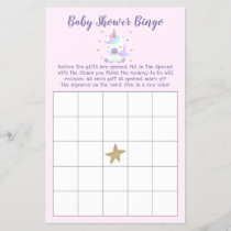 Magical Unicorn Baby Shower Bingo Game
