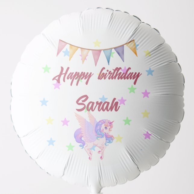 Magical Unicorn Birthday  Balloon (Front)
