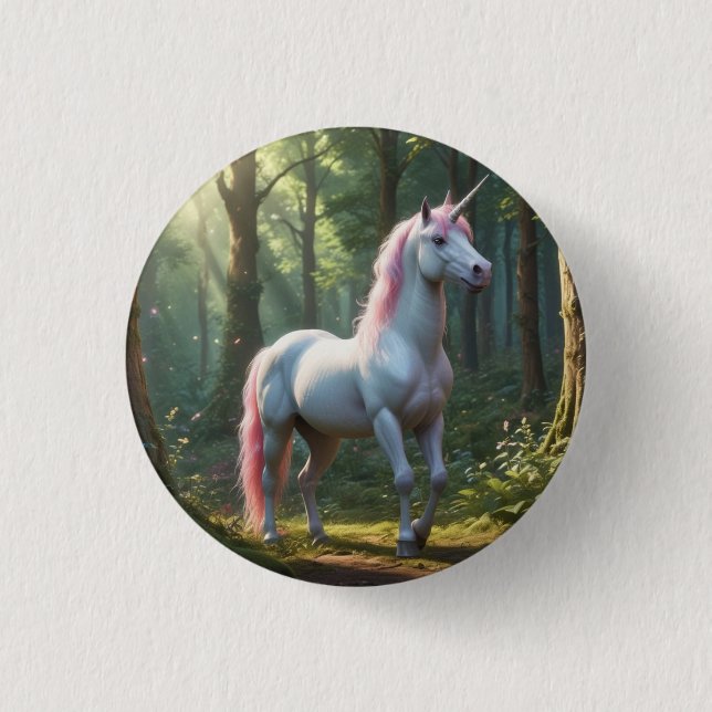Magical Unicorn Birthday Button (Front)