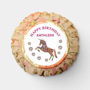 Magical Unicorn Birthday Flowers Glitter Reese's Peanut Butter Cups