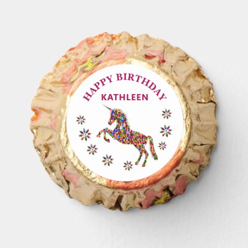 Magical Unicorn Birthday Flowers Glitter Reeses Peanut Butter Cups