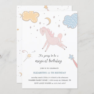 Magical Unicorn Birthday Invitation