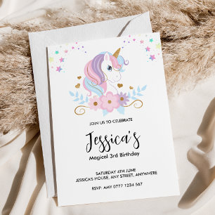 Magical Unicorn Birthday Invitation