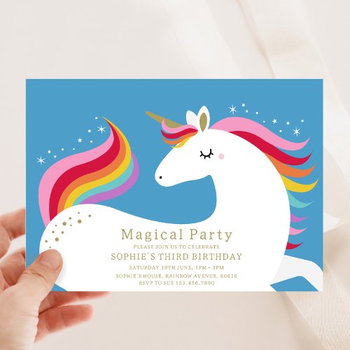 Magical Unicorn Birthday Invitation