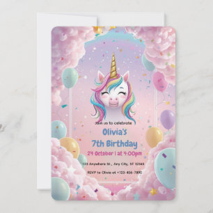 Magical Unicorn Birthday Invitation – Rainbow Part
