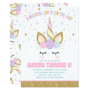 Magical Unicorn Birthday Invitation Unicorn Party Magical Unicorn Birthday Invitation Unicorn Party