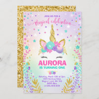 Magical Unicorn Birthday Invitation Unicorn Party