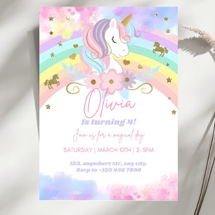 Magical Unicorn Birthday Invitation Unicorn party