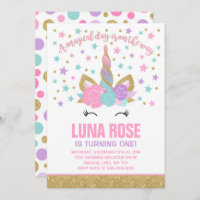 Magical Unicorn Birthday Invitation Unicorn Party