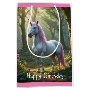 Magical Unicorn Birthday Medium Gift Bag